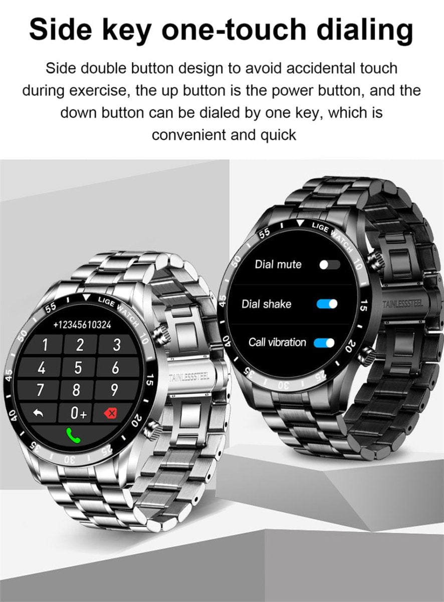 ElegancePro Bluetooth Smartwatch with Touchscreen Display