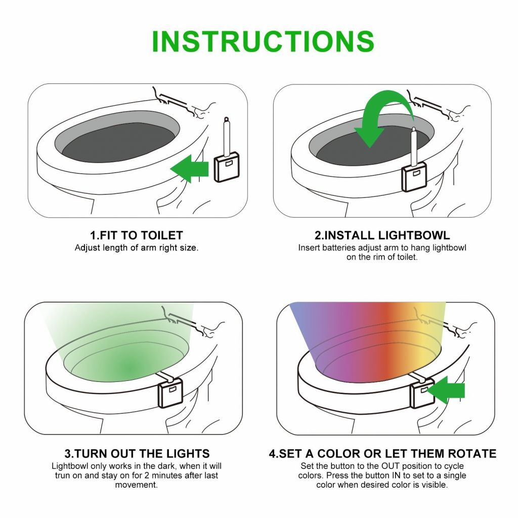 Toilet Night Light with LED Illumination