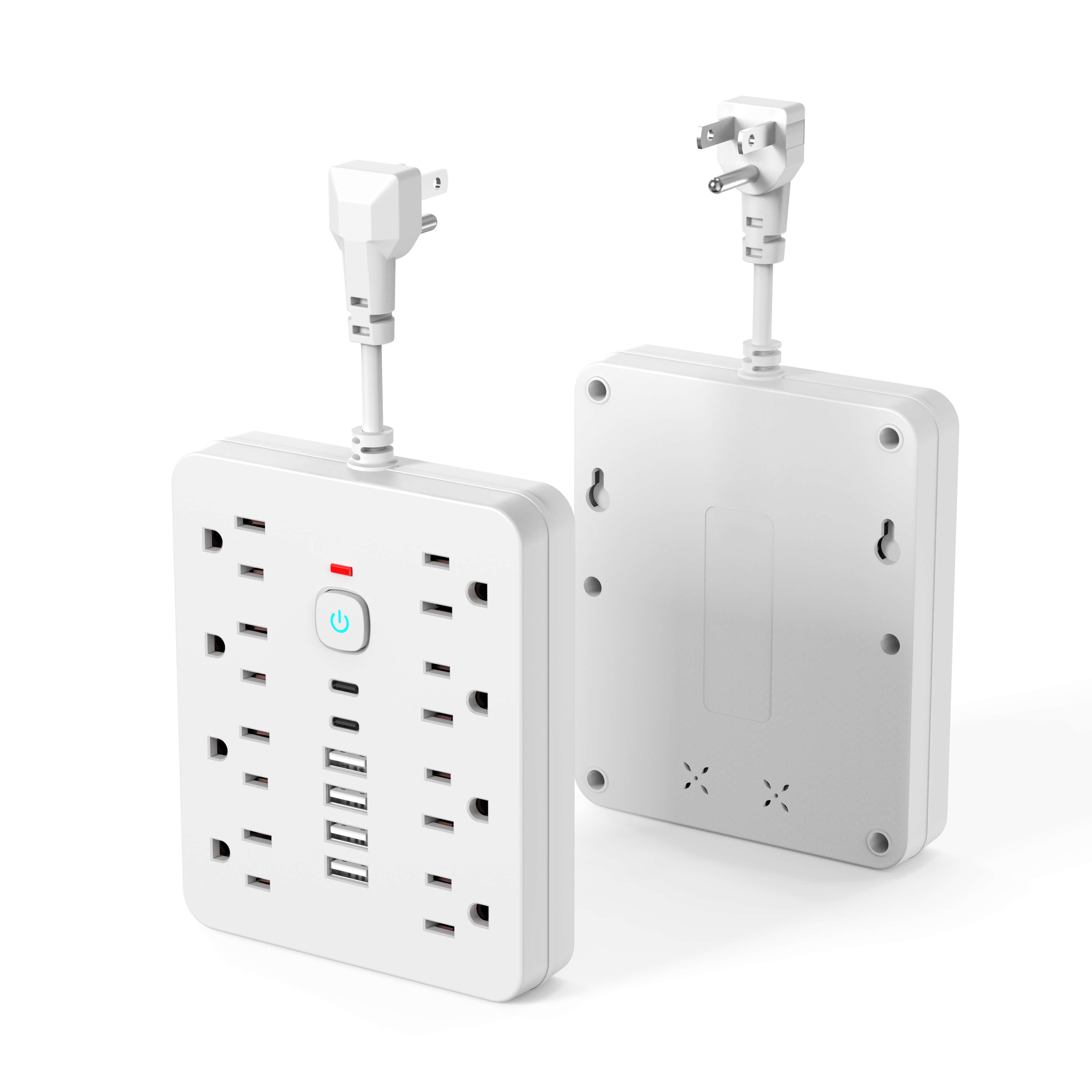 Surge Protected Power Strip with 14 Outlets
