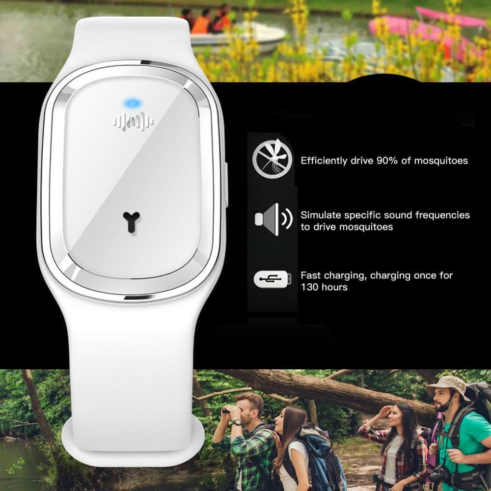 Mosquito Defense Ultrasonic Band with Rechargeable Power