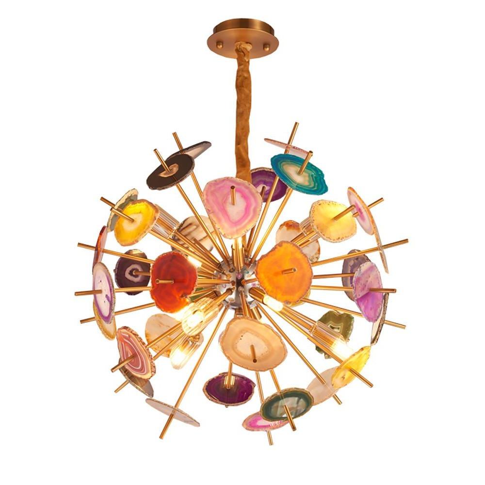 3 Light Colorful LED Globe Design Modern Chandeliers Pendant Light by Taavita