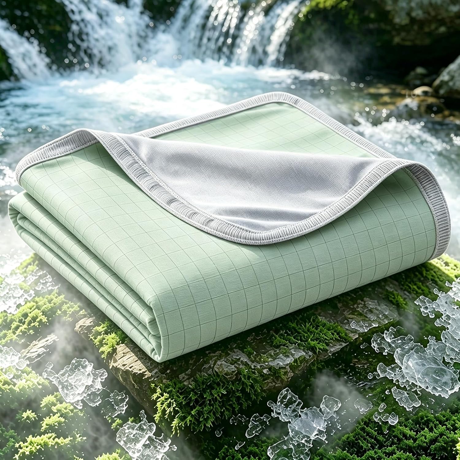 Lightweight Cooling Blanket – Breathable Dual-Sided Throw for Night Sweats