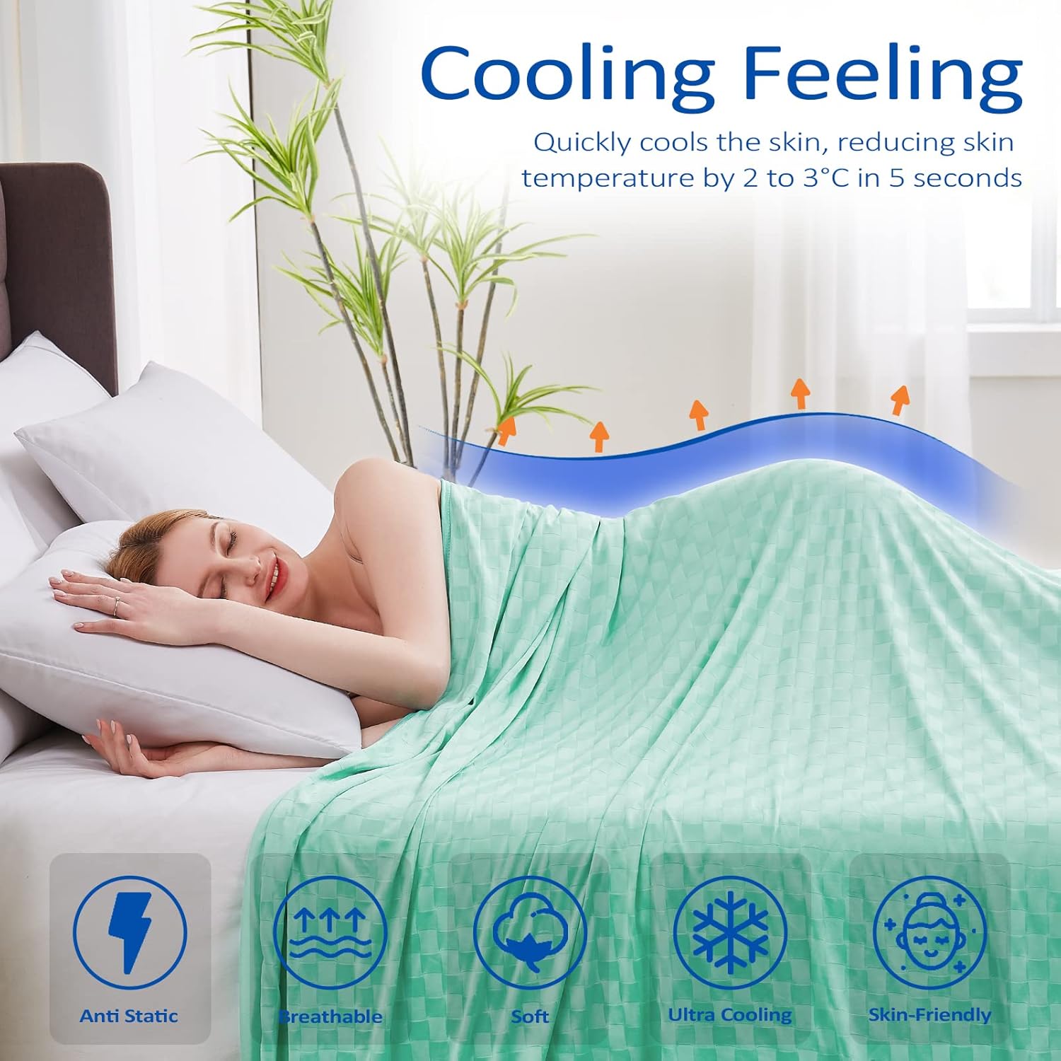 Cooling Blanket for Warm Sleepers with Arc-Chill Technology – Soft, Breathable Comfort Year-Round