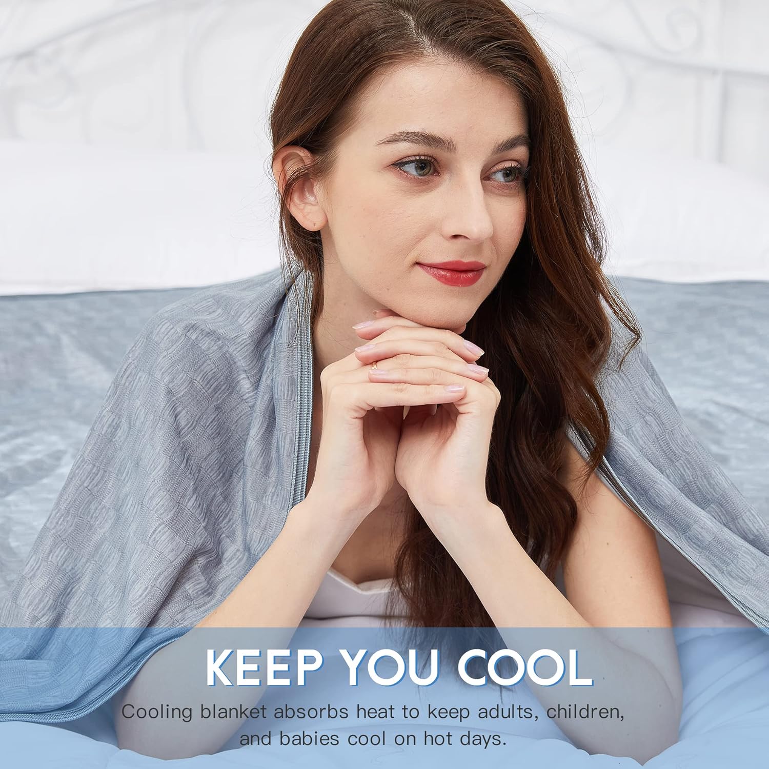 Cooling Summer Blanket - Lightweight & Breathable Double-Sided Chill Effect