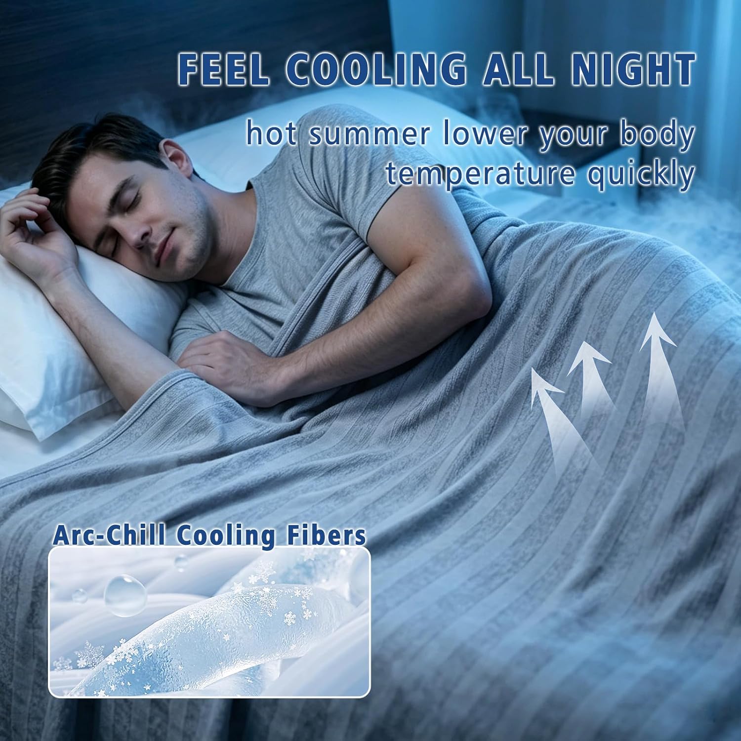 Cooling Blanket with Arc-Chill Technology – Lightweight and Breathable for Warm Sleepers
