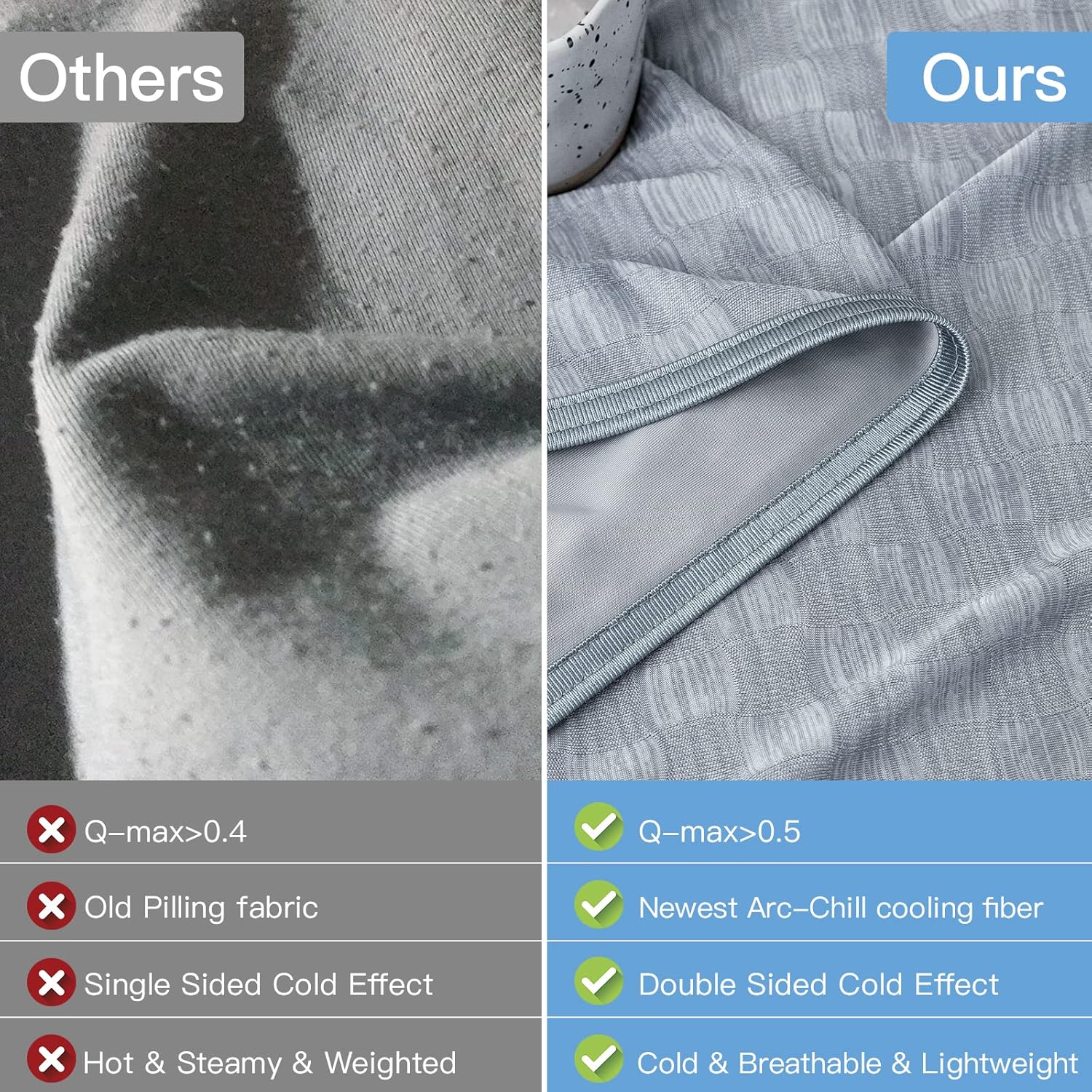 Cooling Summer Blanket - Lightweight & Breathable Double-Sided Chill Effect