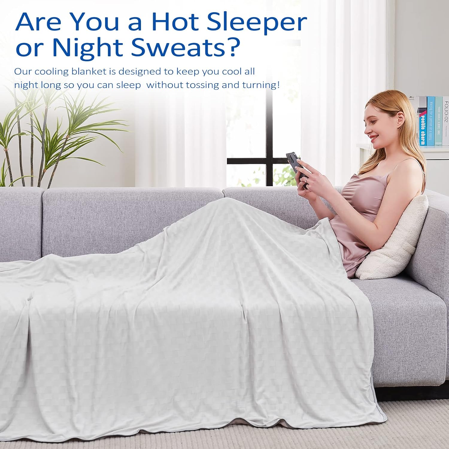 Cooling Blanket for Warm Sleepers with Arc-Chill Technology – Soft, Breathable Comfort Year-Round