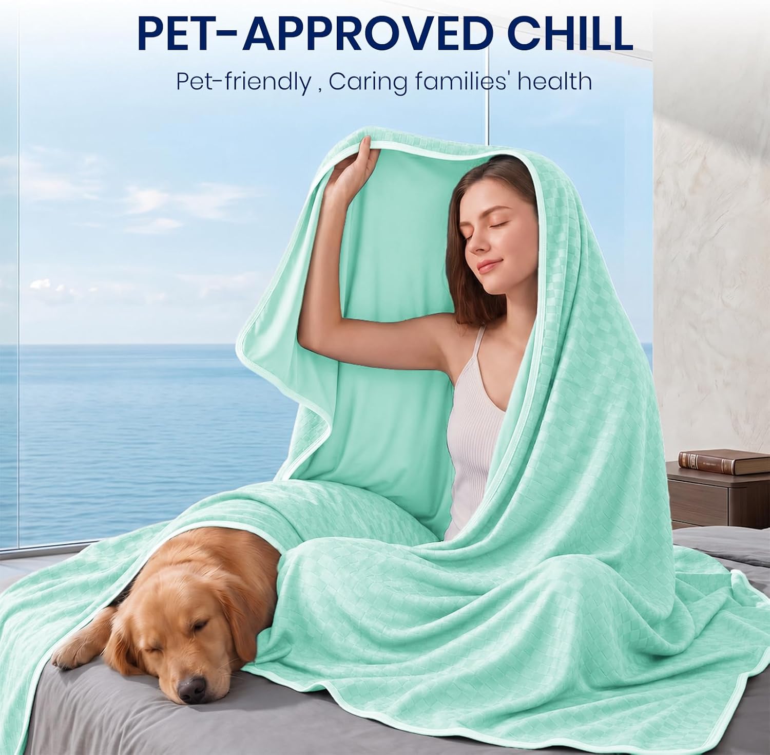 Cooling Blanket with Arc-Chill Fabric Technology for Hot Sleepers - Soft & Lightweight