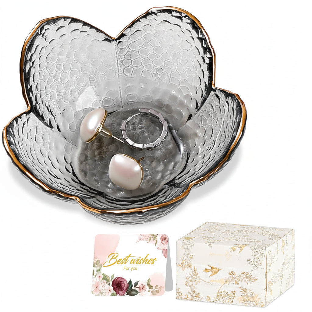 Charming Floral Ceramic Jewelry Organizer and Ring Holder