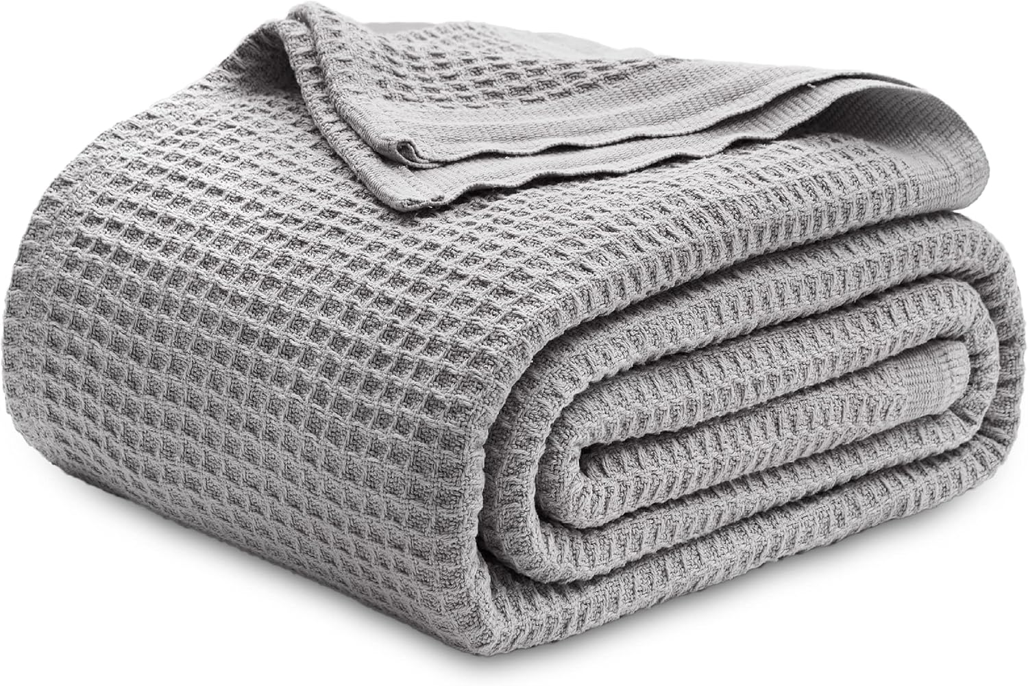 Queen Blanket Made of 100% Cotton with Cooling Waffle Weave for Summer