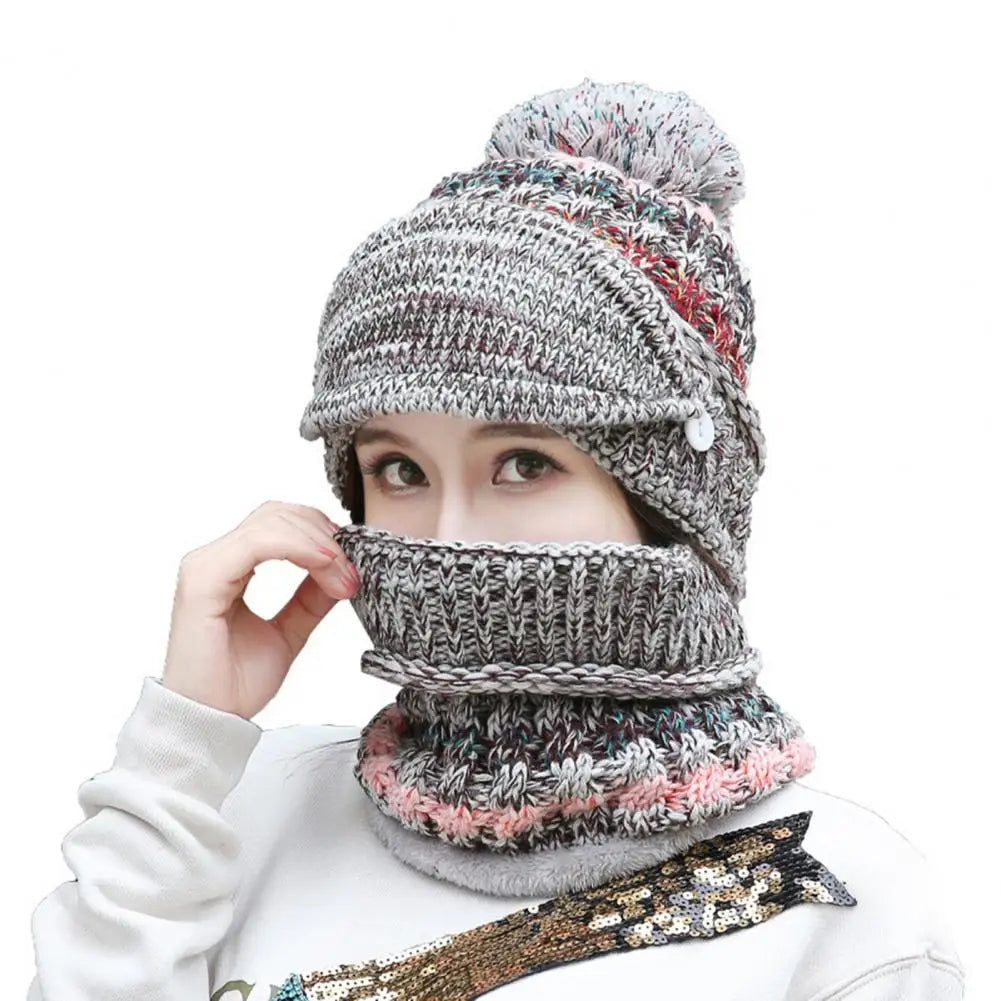 Warmth & Style: Plush Hat and Scarf Duo with Velvet Touch