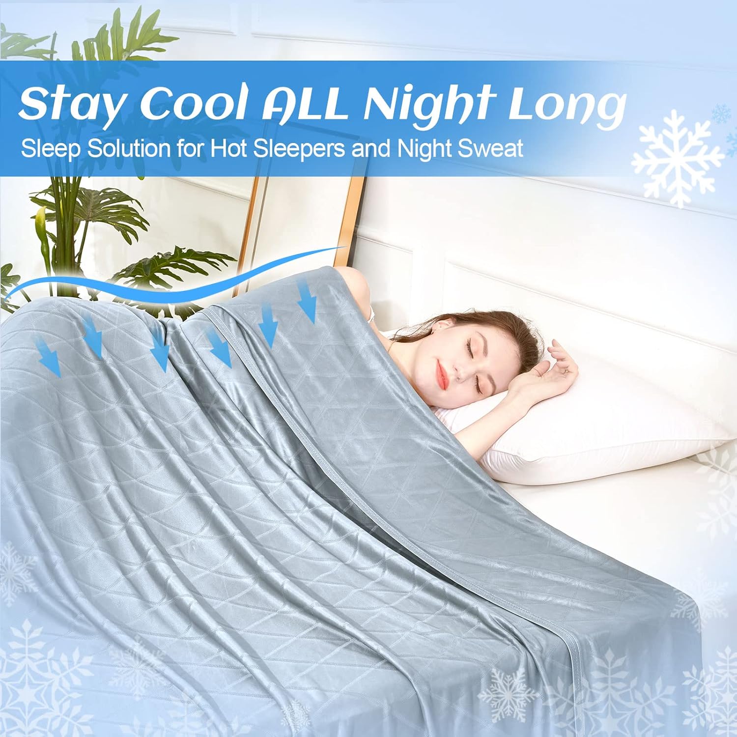 Lightweight Double-Sided Cooling Blanket for Hot Sleepers – Breathable Summer Throw