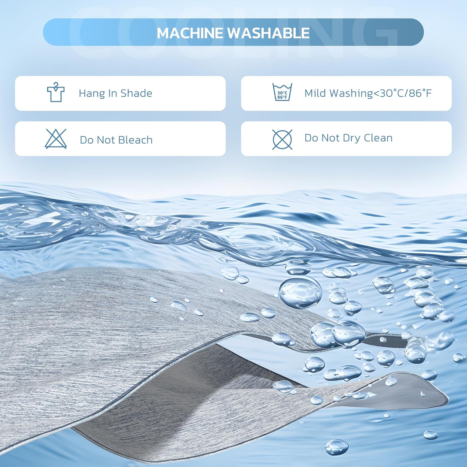 Queen Size Lightweight Cooling Blanket for Hot Sleepers with Q-Max >0.4