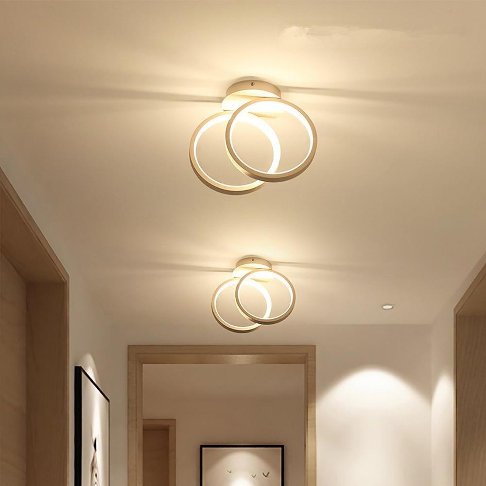 2-Light Minimalist LED Flush Mount Ceiling Light with Geometric Design by Taavita