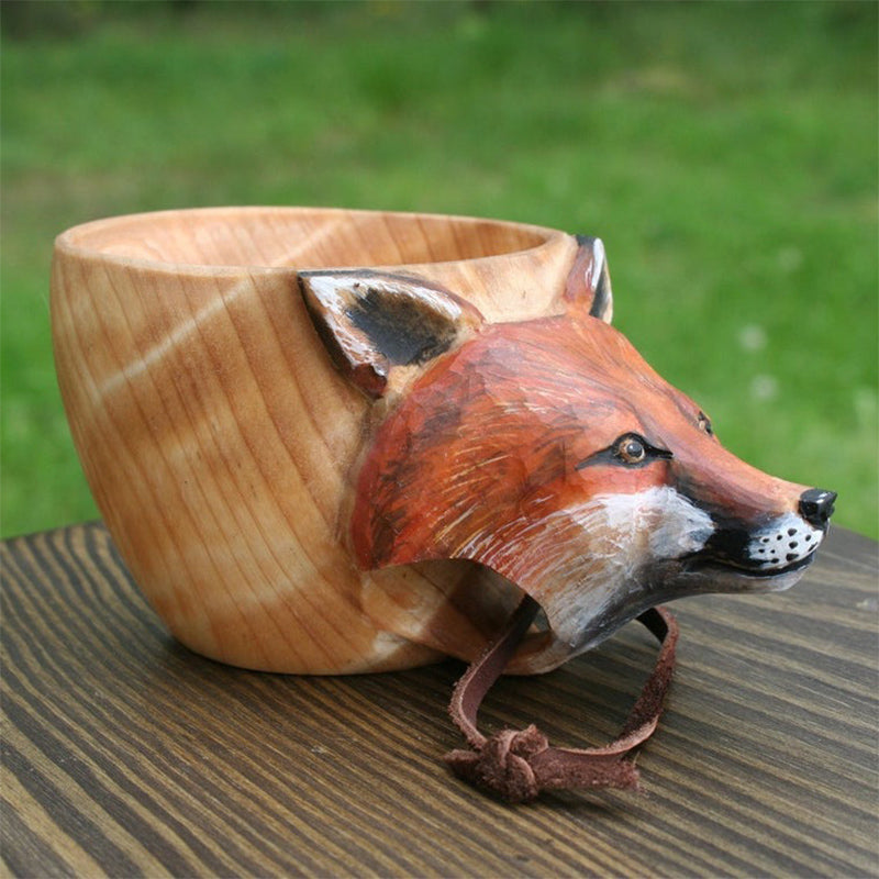 Rustic Wilderness Camping Mug | Unique Wooden Adventure Cup