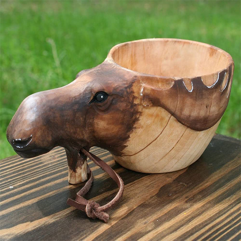 Rustic Wilderness Camping Mug | Unique Wooden Adventure Cup
