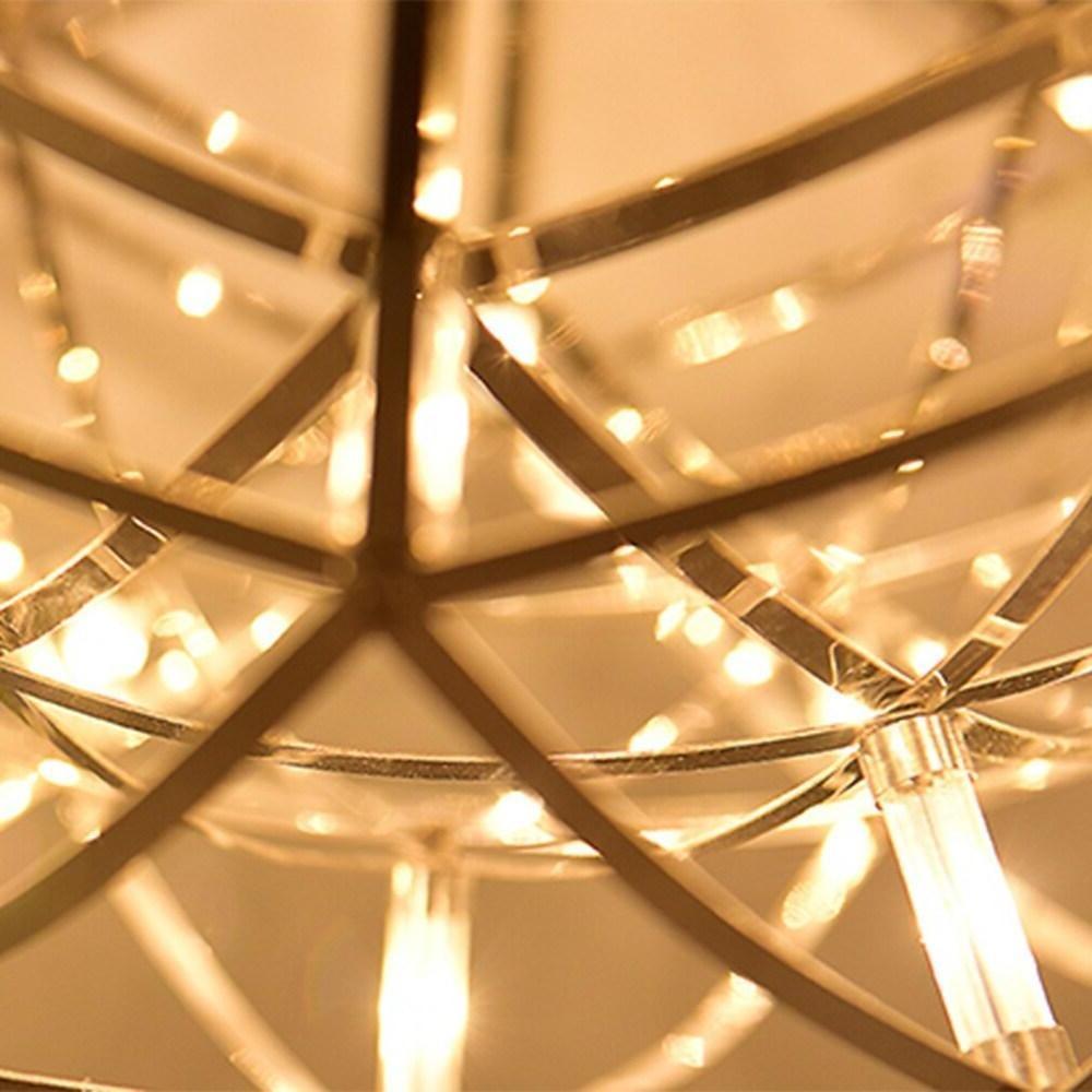 12 Inch Stainless Steel LED Endless Woven Sphere Pendant Modern Lights