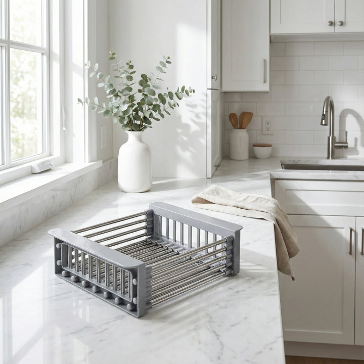 Adjustable Kitchen Dish Drain Rack