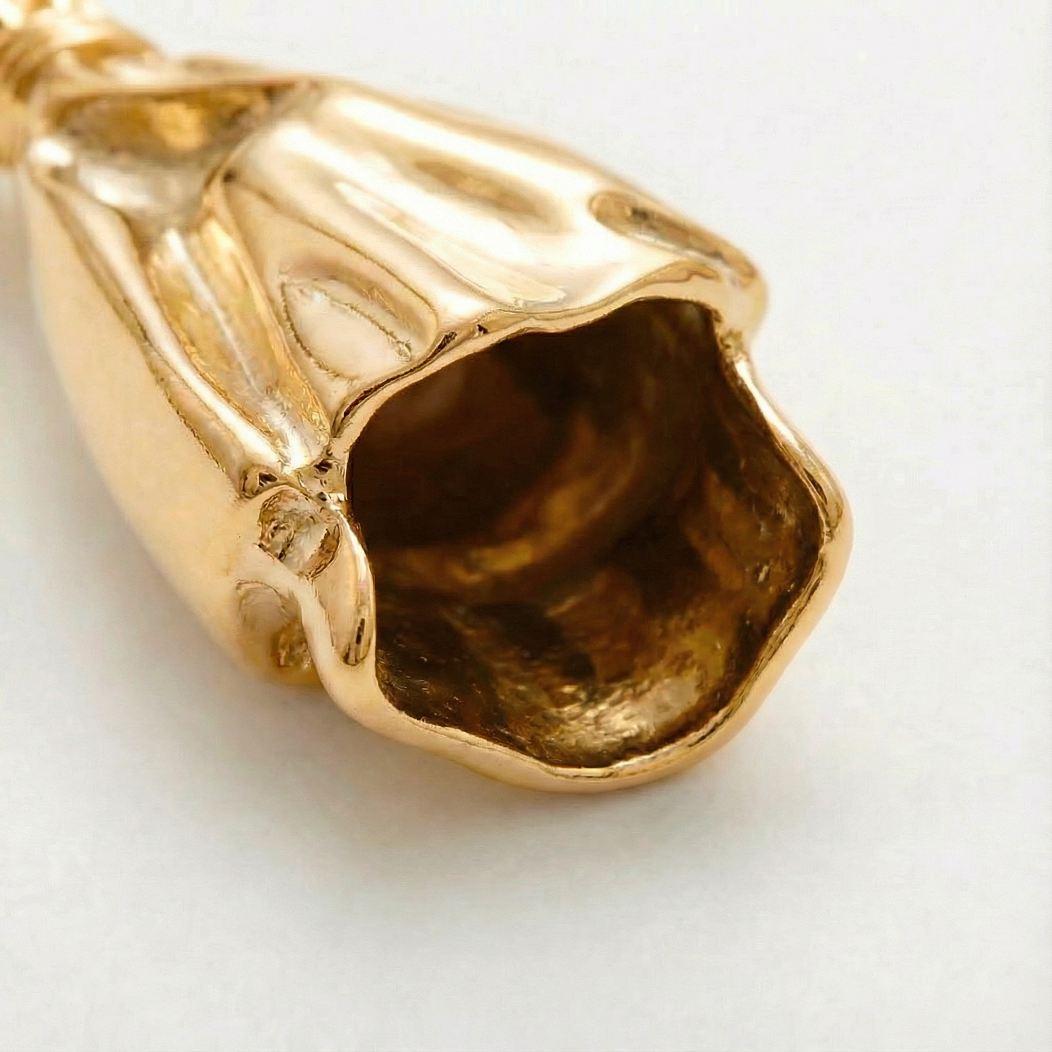 Brooch in Flower Vase Design for Fresh Stems with Narrow Opening