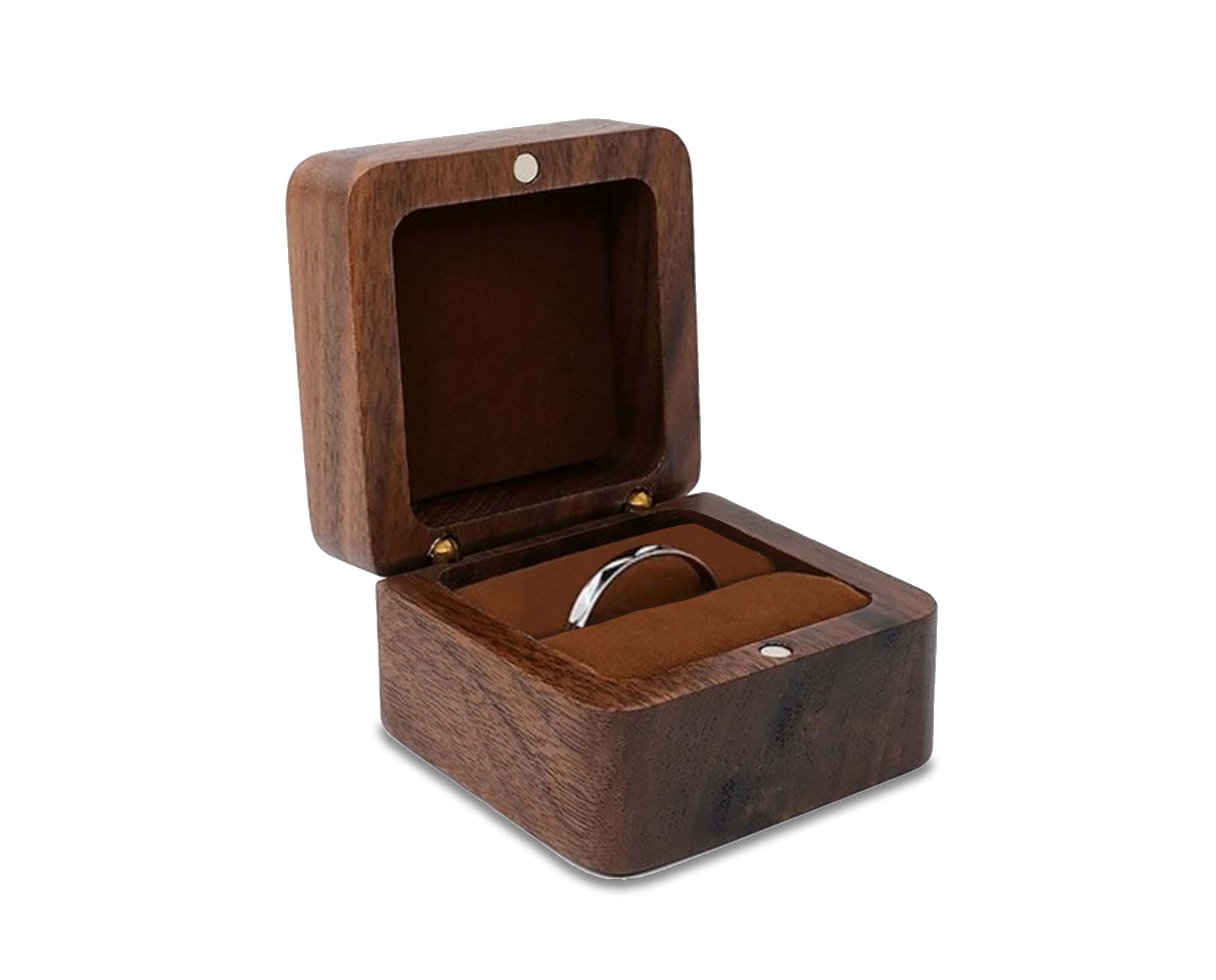 Elegant Teak Wood Jewelry Box for Rings and Accessories