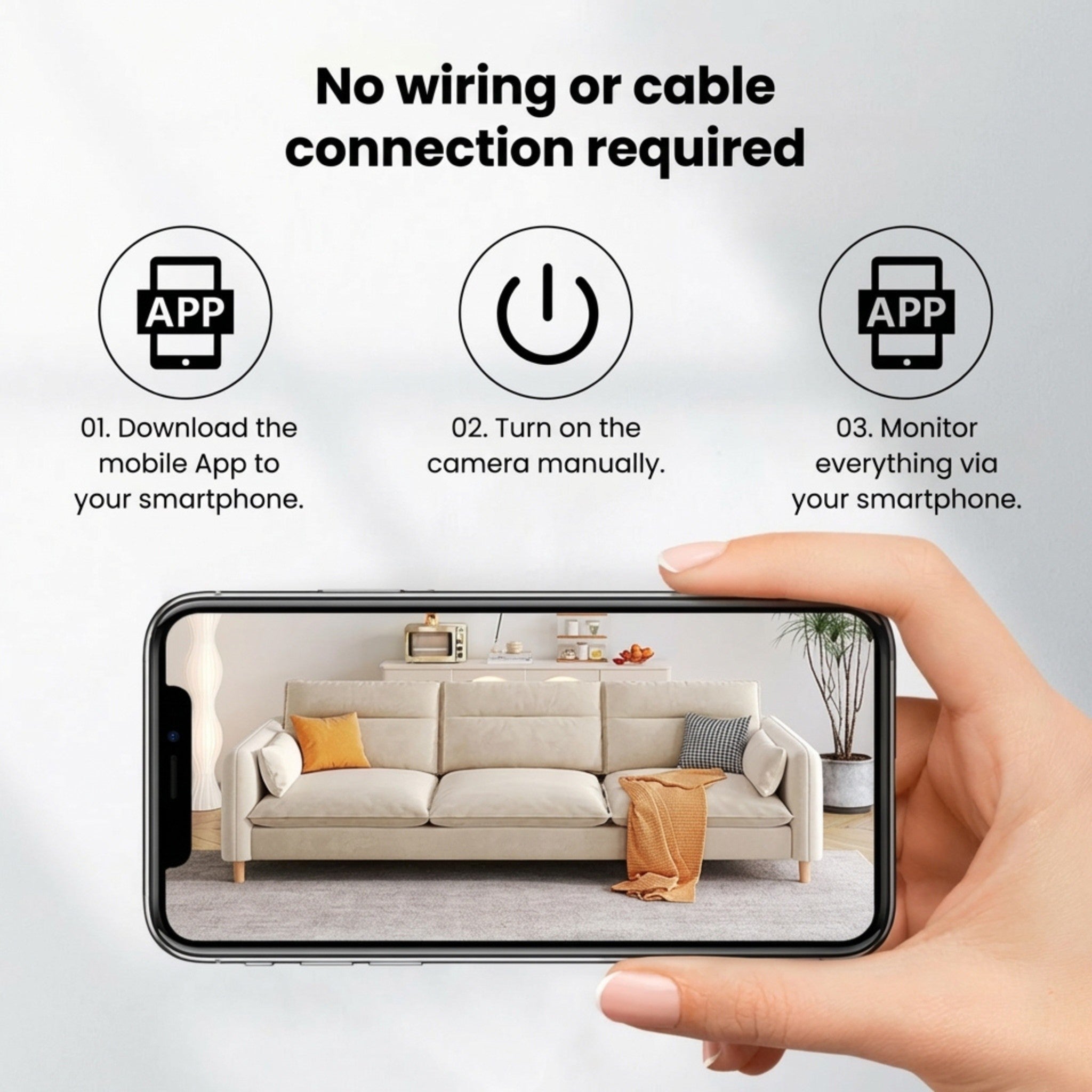 Compact Wireless Camera with Night Vision and Motion Sensor