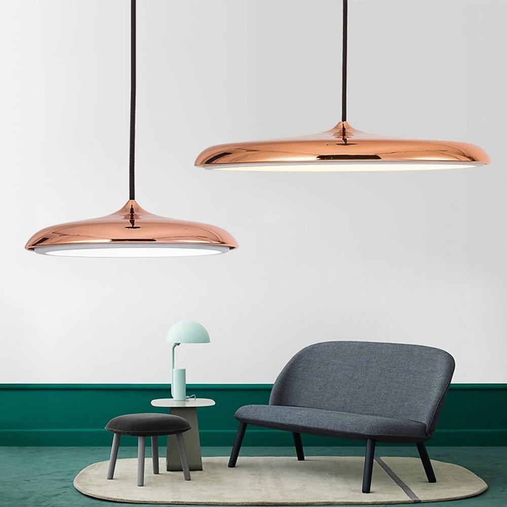 16'' LED 1-Light Mini Style Adjustable Pendant Light LED Modern Contemporary Metal Acrylic Bowl Island Lights