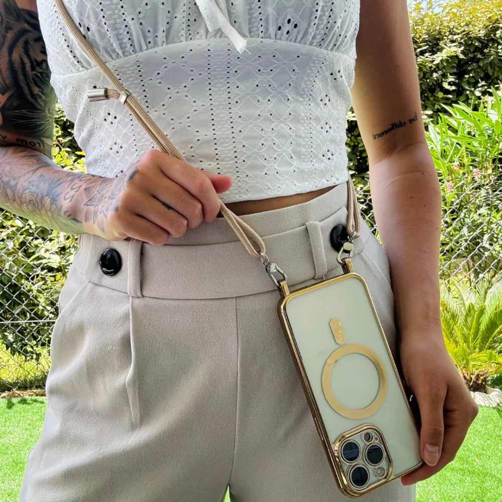 Secure Crossbody Phone Case with Adjustable Lanyard