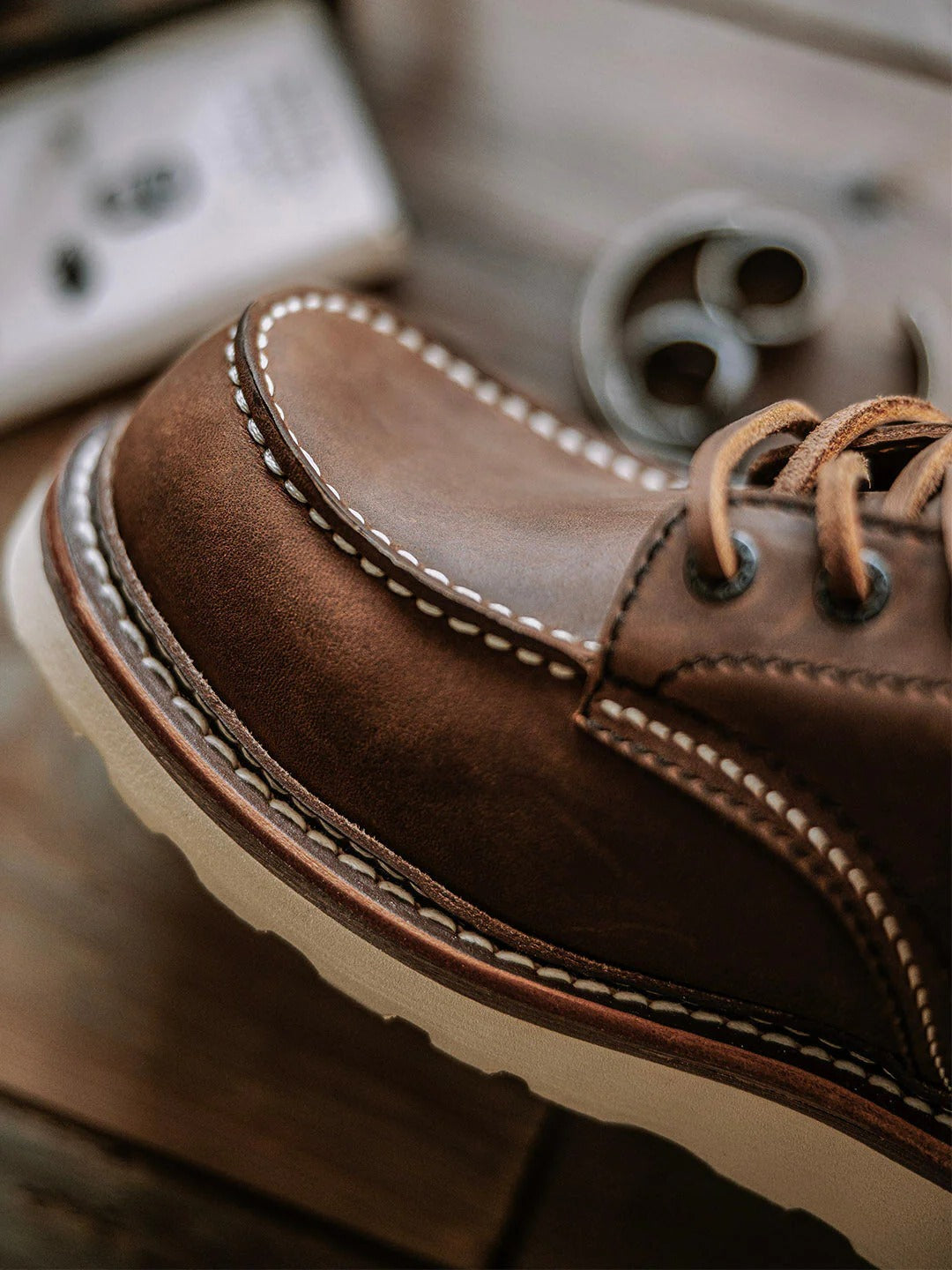 Durable Full Grain Leather Classic Work Boots for Men