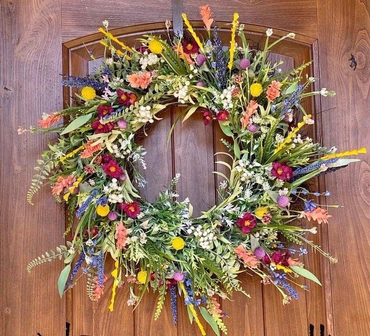 Vibrant Floral Wreath for Year-Round Elegance