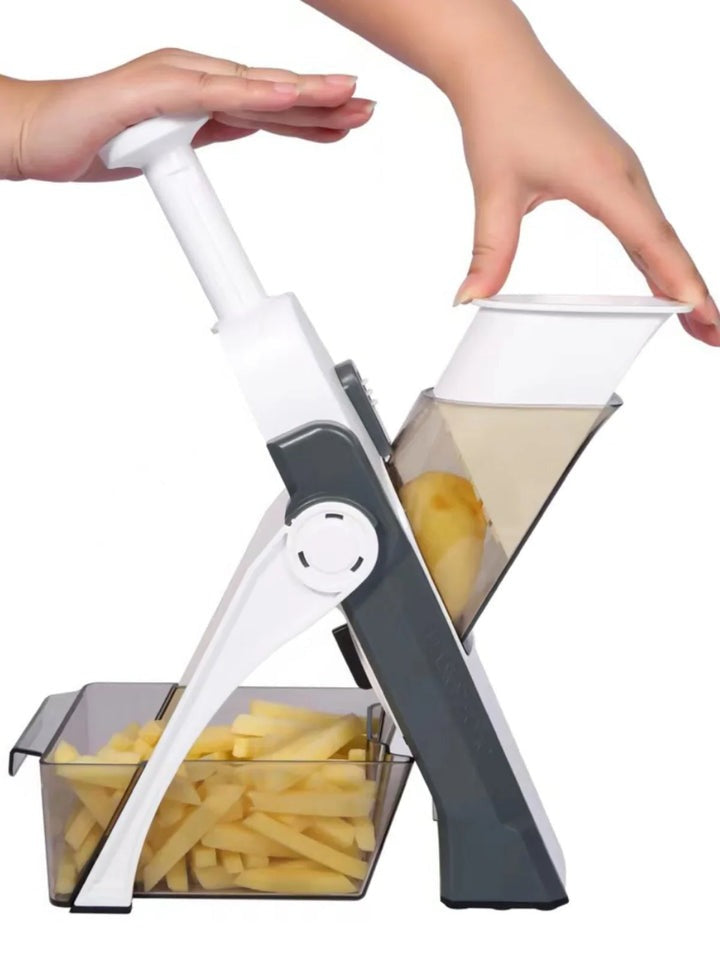 Multi-Functional Vegetable Cutter with Storage Tray