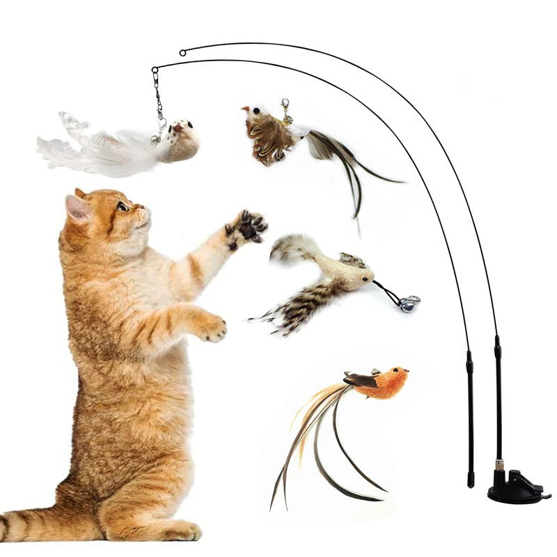Engaging Bird Mimic Toy Set for Playful Cats