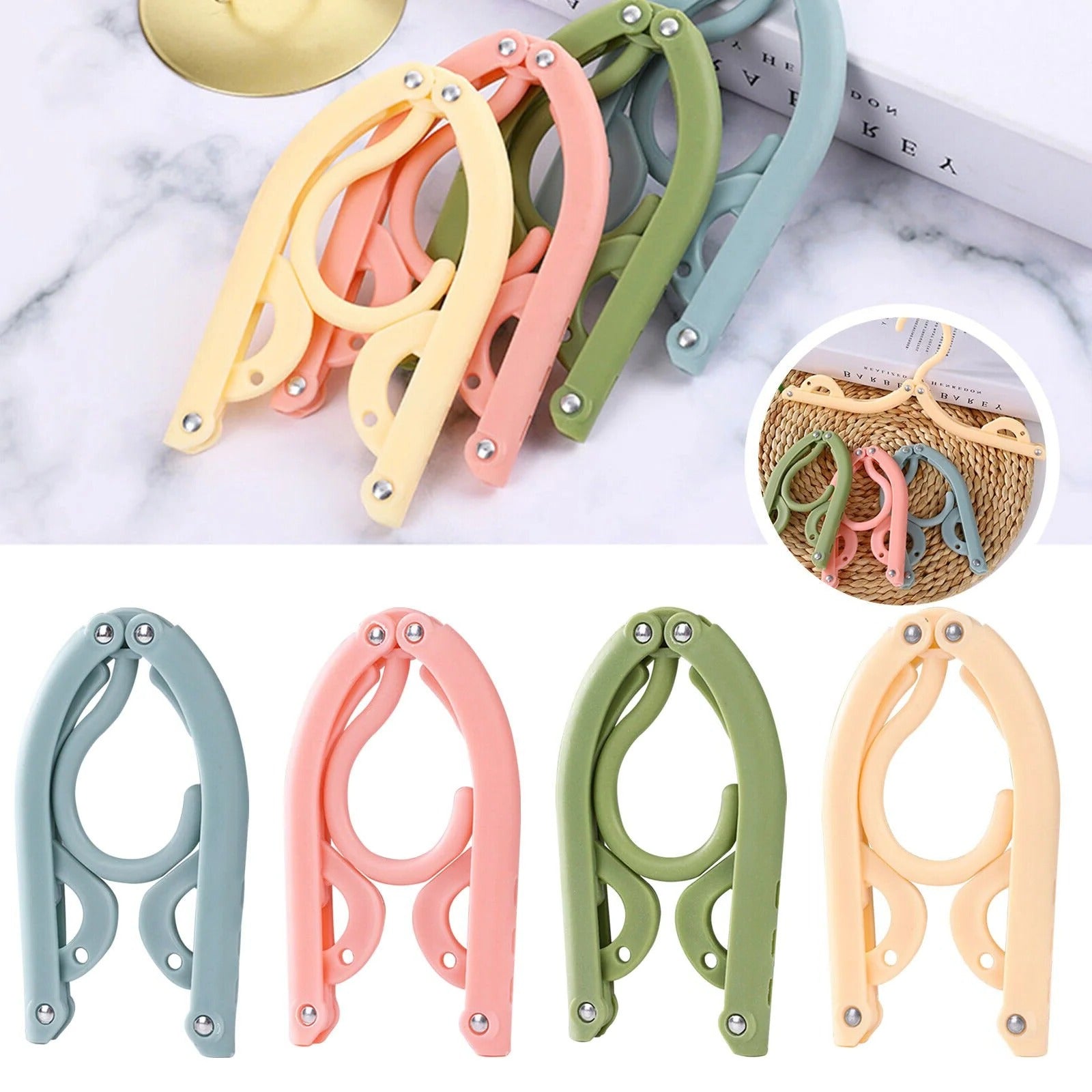 Portable Collapsible Garment Hanger for Travel