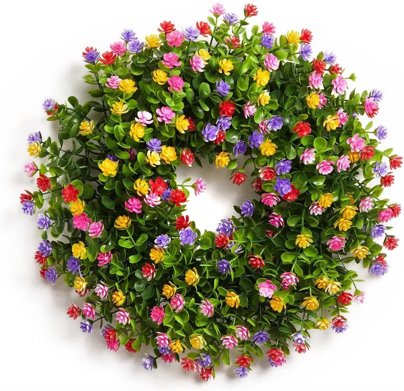 Charming Seasonal Floral Wreath for Home Decor