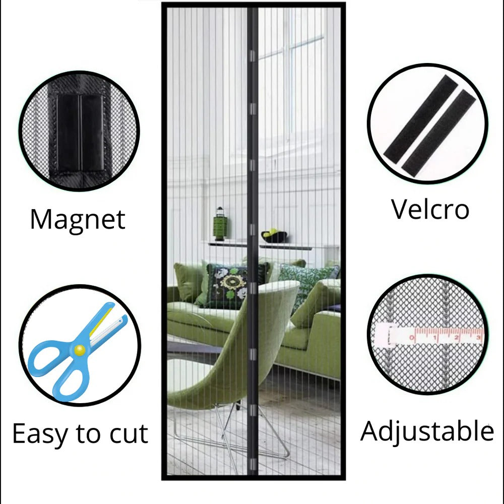 Easy-Access Magnetic Insect Barrier for Doors