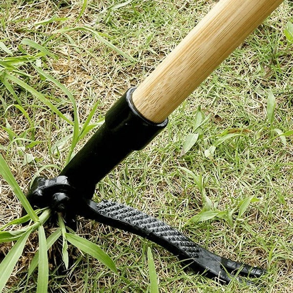 Ergonomic Garden Weeder with 4-Prong Root Extraction