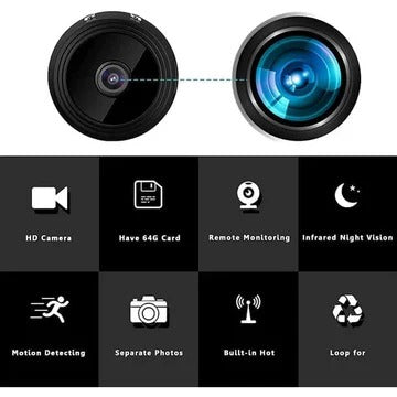 Compact Wireless Surveillance Camera with Audio Features