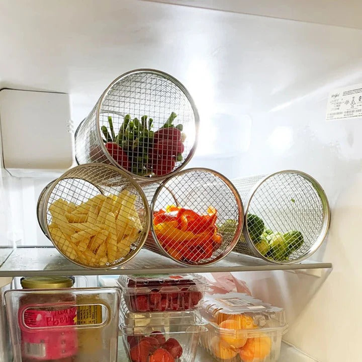 360° Rotating Grill Basket for Effortless Cooking
