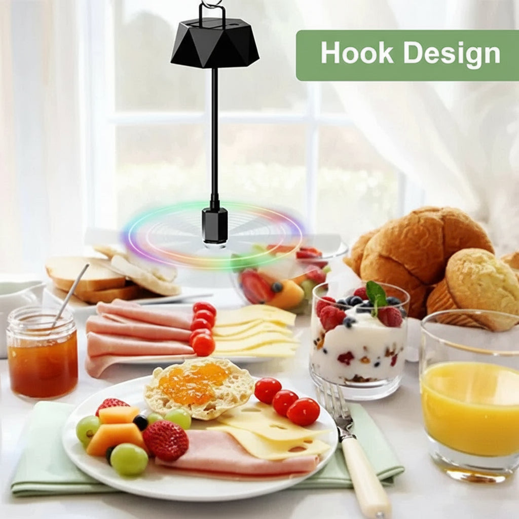 Rechargeable Insect-Repelling Fan for Outdoor Fun