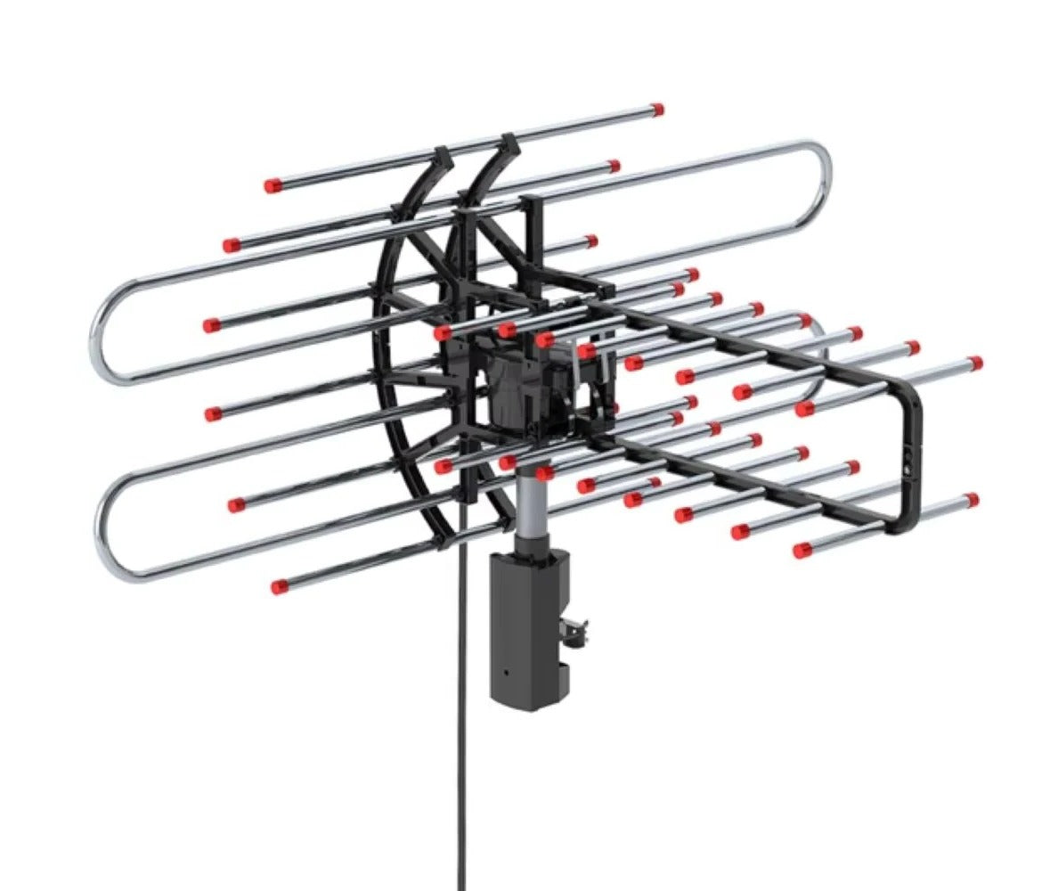Versatile Outdoor TV Antenna with Dual Frequency and 360° Rotation