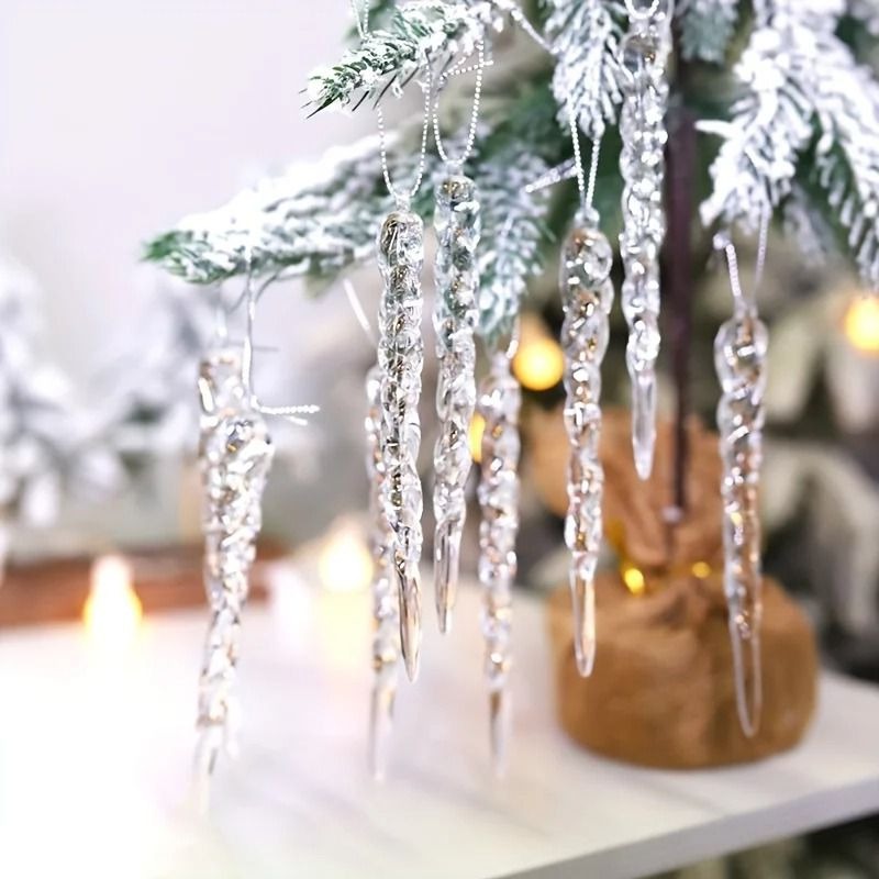 Elegant Crystal Icicle Decoration Set