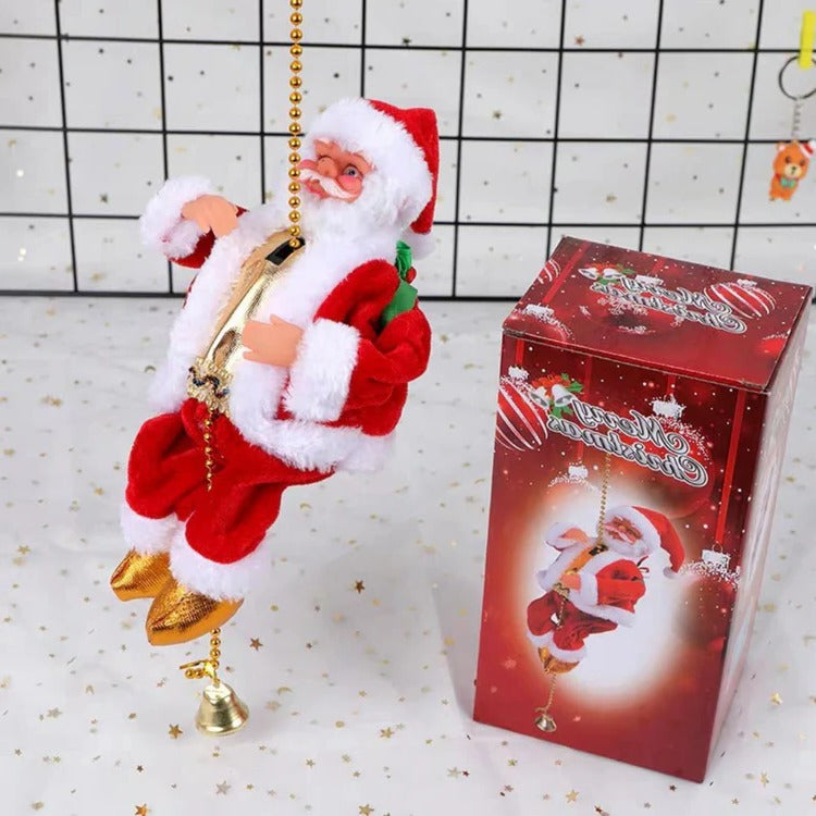 Animated Santa Climber Holiday Decoration