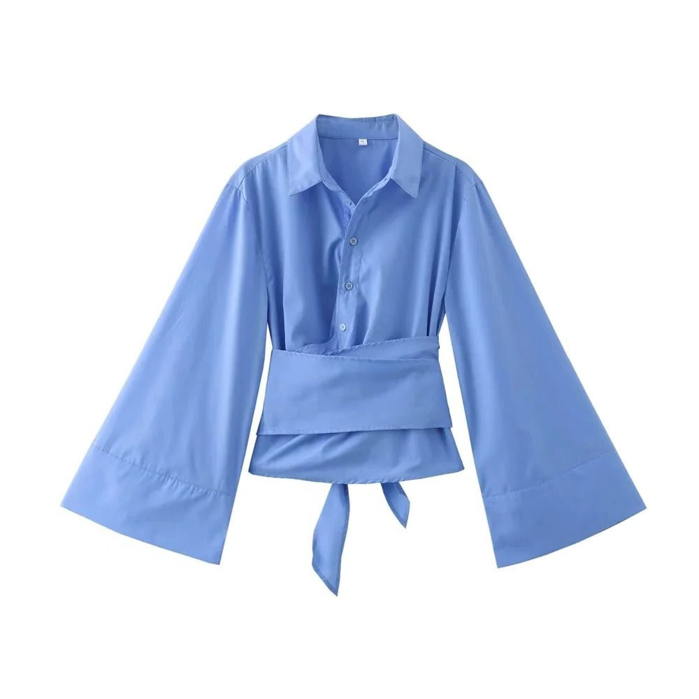 Chic Blouse with Elegant Bow Tie Detail