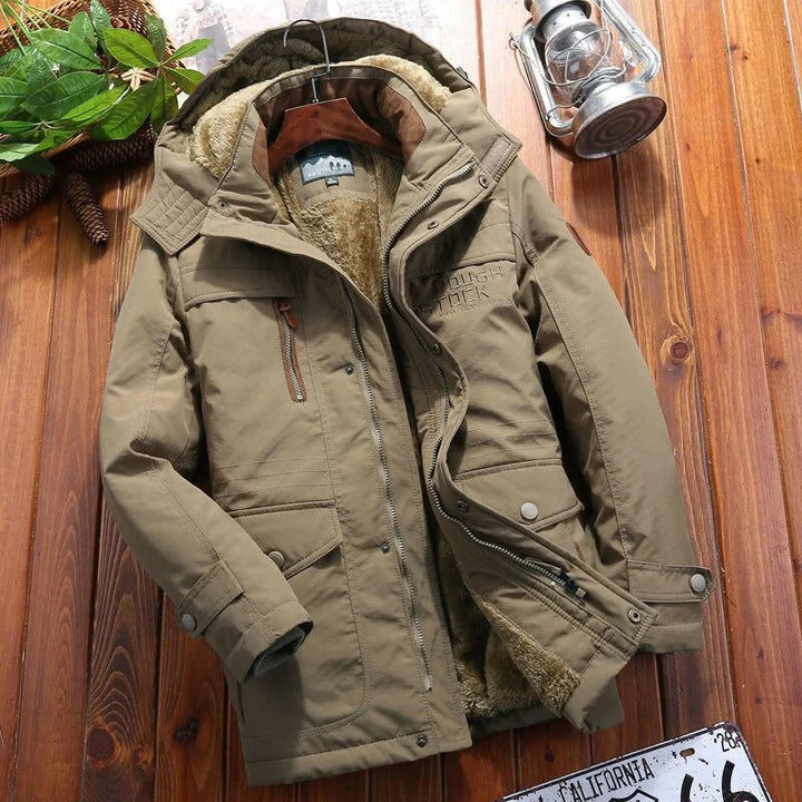 Men's Insulated Fleece Jacket with Secure Zipper Pockets