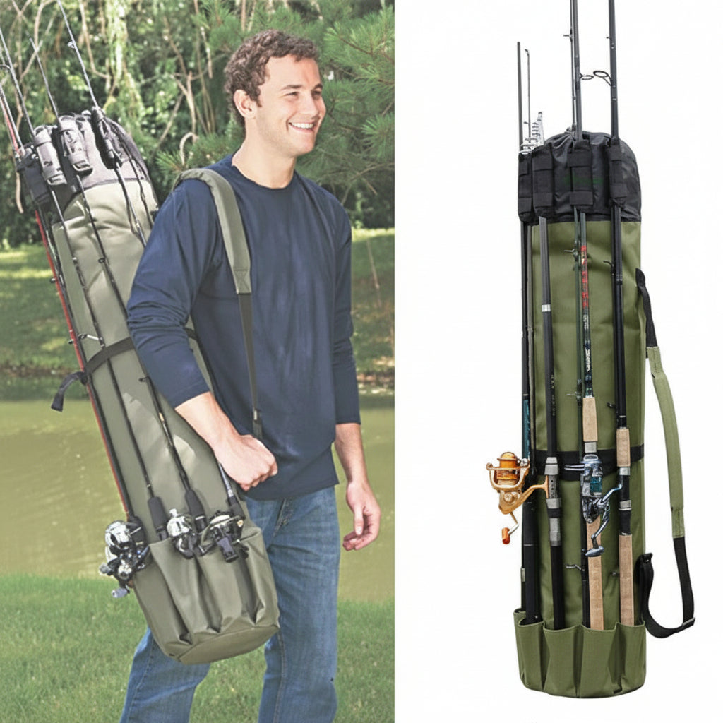 Versatile Outdoor Fishing Equipment Carrier with Storage Pockets