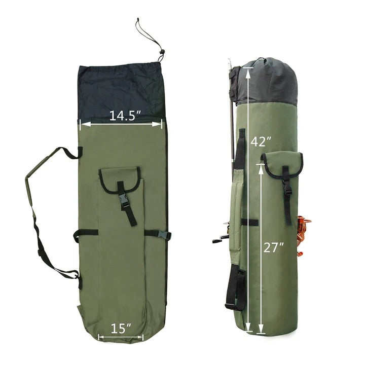 Versatile Outdoor Fishing Equipment Carrier with Storage Pockets