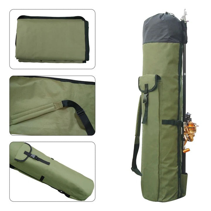 Versatile Outdoor Fishing Equipment Carrier with Storage Pockets
