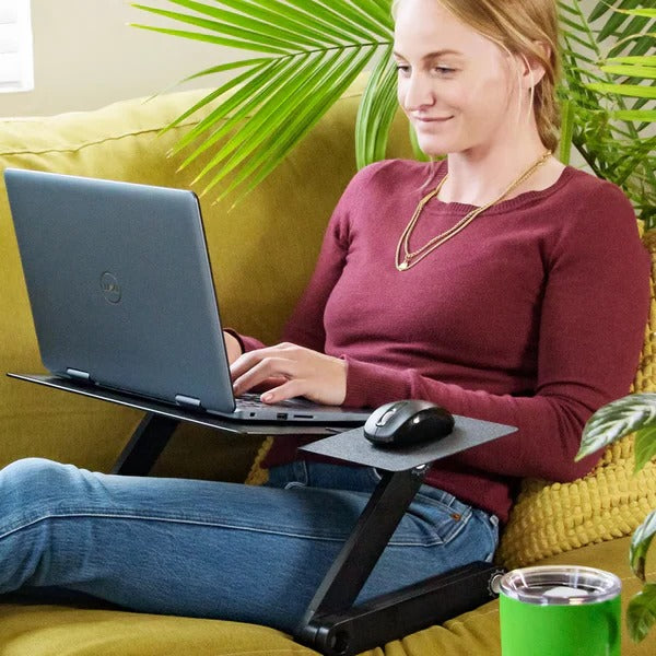 Versatile Laptop Desk Mount with Adjustable Height & Angle