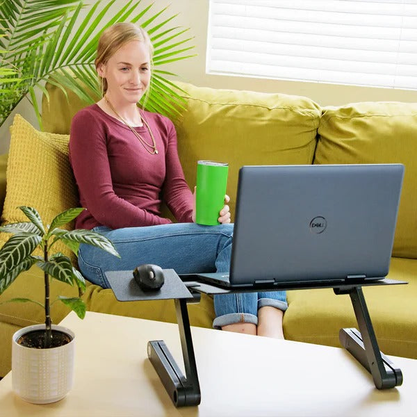 Versatile Laptop Desk Mount with Adjustable Height & Angle