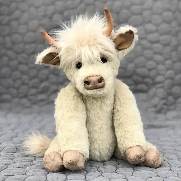 Charming Floral Highland Cow Plush Toy