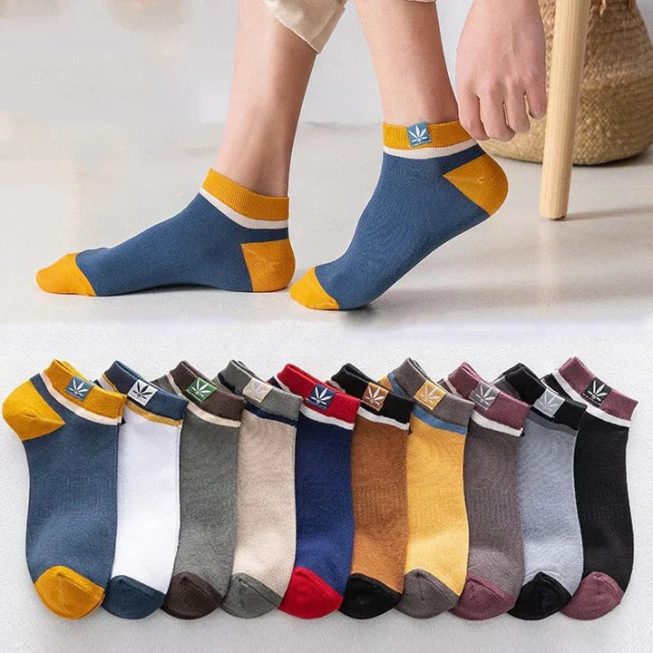 Comfort Fit Ankle Socks for Men - 20 Colorful Pairs
